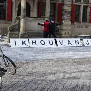 Zo werd Valentijnsdag zichtbaar in Delft