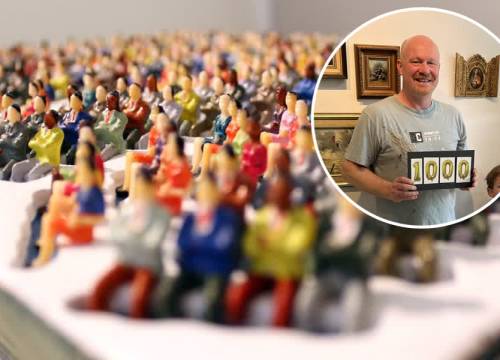 Kunstenaar maakt ‘Gezicht op Delft’ met miniatuurpoppetjes voor elke Delftenaar