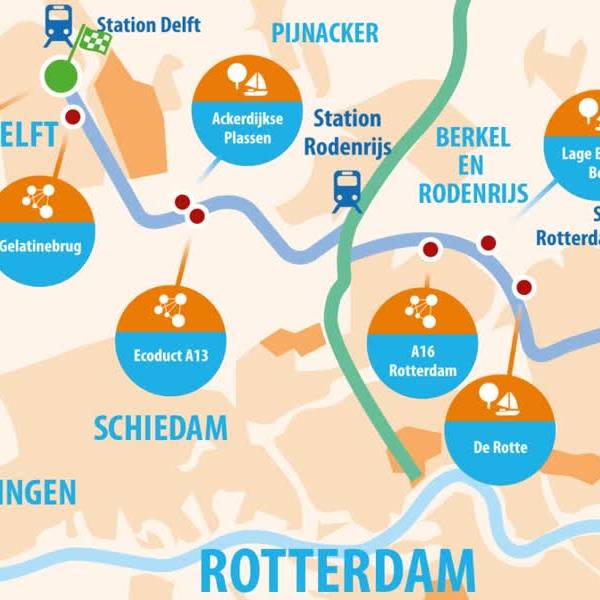 Snelfietsverbinding tussen Delft en Rotterdam-Alexander: 'overbodig en duur'