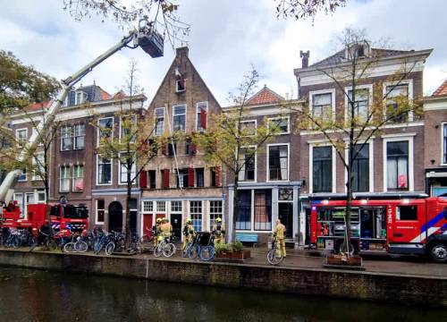 Brand in studentenhuis op Oude Delft