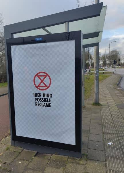 Nog geen verbod op fossiele reclame, XR blijft actievoeren