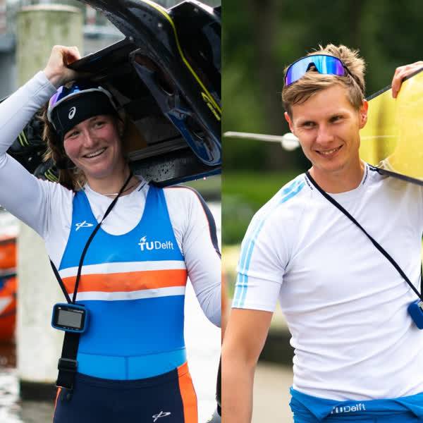 Delftse roeiers Iris en Vosse maken overstap naar TeamNL Talent Team